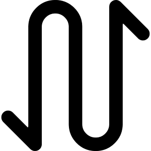 Line Arrow Curvy Up Down 1 Icon from Core Remix - Free Set