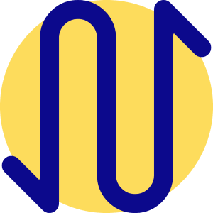 Line Arrow Curvy Up Down 1 Icon from Core Pop - Free Set