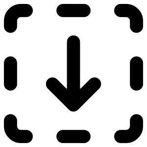 Line Arrow Down Dashed Square Icon from Core Remix - Free Set