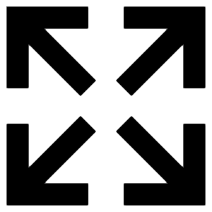 Line Arrow Expand Icon from Sharp Remix - Free Set