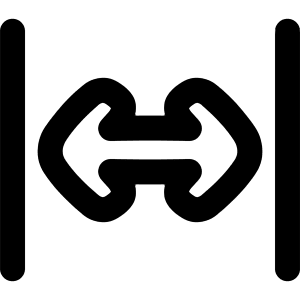 Line Arrow Expand Horizontal Icon from Plump Remix - Free Set