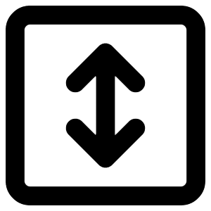 Line Arrow Fit To Height Square Icon from Core Remix - Free Set
