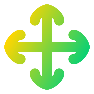 Line Arrow Move Icon from Flex Gradient - Free Set