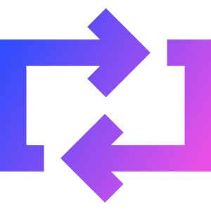 Line Arrow Reload Horizontal 2 Icon from Sharp Gradient- Free Set