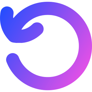 Line Arrow Rotate Left 2 Icon from Flex Gradient - Free Set
