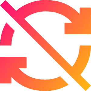 Line Arrow Synchronize Disable Icon from Sharp Gradient- Free Set