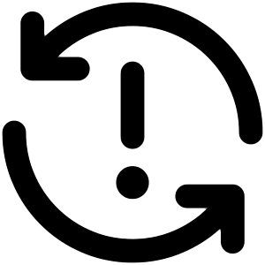 Line Arrow Synchronize Warning Icon from Core Remix - Free Set