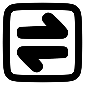 Line Arrow Transfer Horizontal Square 1 Icon from Plump Remix - Free Set