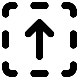 Line Arrow Up Dashed Square Icon from Core Remix - Free Set
