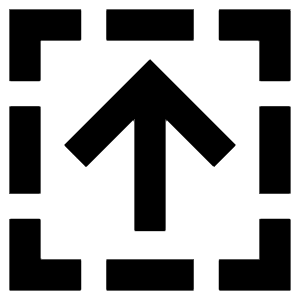 Line Arrow Up Dashed Square Icon from Sharp Remix - Free Set