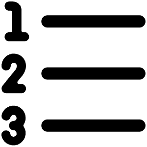 List Numbers Icon from Ultimate Bold - Free Set