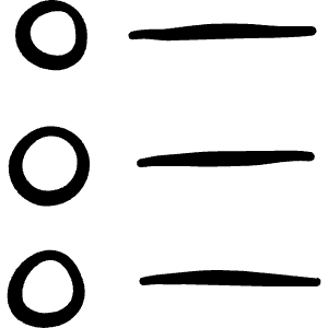 Lists Bullets Icon from Freehand Line - Free Set