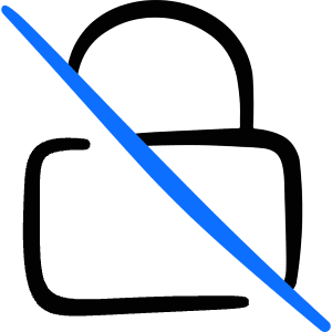 Lock Cancel Slash Icon from Freehand Duotone - Free Set