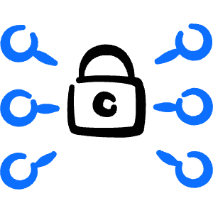 Lock Network Icon from Freehand Duotone - Free Set