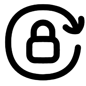 Lock Rotation Icon from Flex Line - Free Set