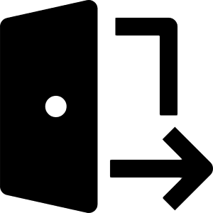Log Out Door Icon from Nova Solid - Free Set