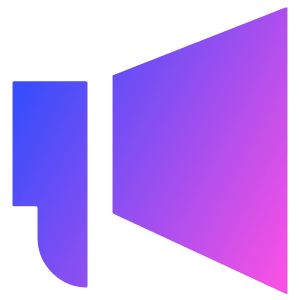 Megaphone 2 Icon from Sharp Gradient- Free Set