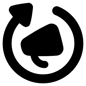 Megaphone Refresh Icon from Plump Solid - Free Set