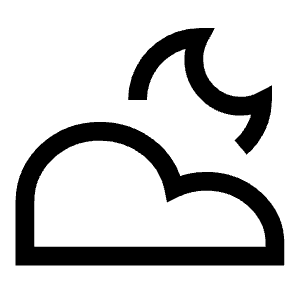 Moon Cloud Icon from Sharp Line - Free Set