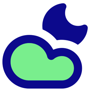 Moon Cloud Icon from Core Pop - Free Set