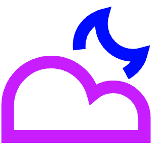 Moon Cloud Icon from Sharp Neon - Free Set