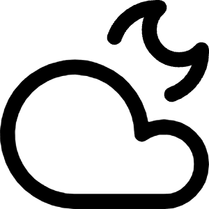Moon Cloud Icon from Core Line - Free Set
