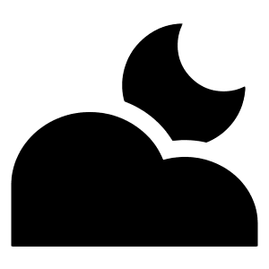 Moon Cloud Icon from Sharp Solid - Free Set