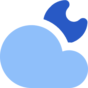 Moon Cloud Icon from Core Flat - Free Set