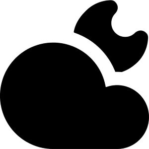 Moon Cloud Icon from Core Solid - Free Set