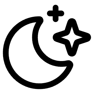 Moon Stars Icon from Plump Line - Free Set