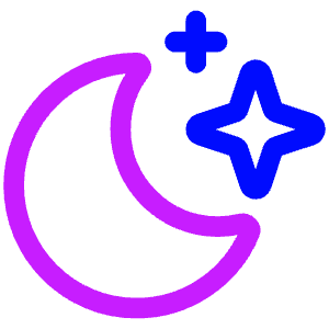 Moon Stars Icon from Plump Neon - Free Set