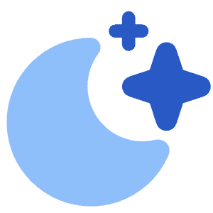 Moon Stars Icon from Plump Flat - Free Set