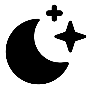 Moon Stars Icon from Plump Solid - Free Set