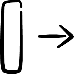 Move Rectangle Left Icon from Freehand Line - Free Set