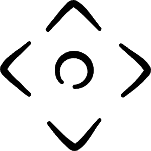 Move Scroll Omnidirection Button Icon from Freehand Line - Free Set