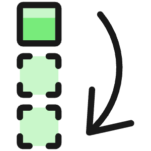 Move To Bottom Icon from Ultimate Colors - Free Set