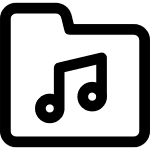 Music Folder Song Icon from Core Line - Free Set