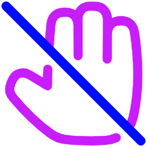 No Touch Sign Icon from Plump Neon - Free Set