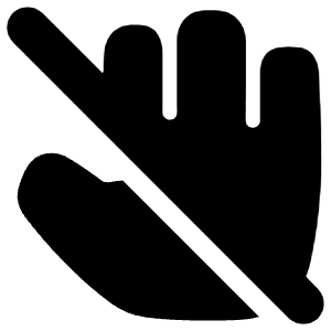 No Touch Sign Icon from Plump Solid - Free Set