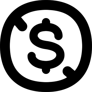 Non Commercial Dollars Icon from Flex Solid - Free Set