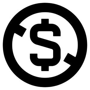 Non Commercial Dollars Icon from Sharp Solid - Free Set