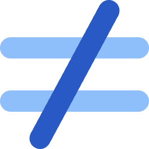 Not Equal Sign Icon from Core Flat - Free Set