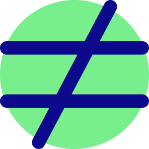 Not Equal Sign Icon from Core Pop - Free Set