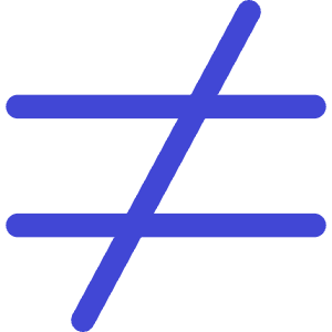 Not Equal Sign Icon from Core Duo - Free Set