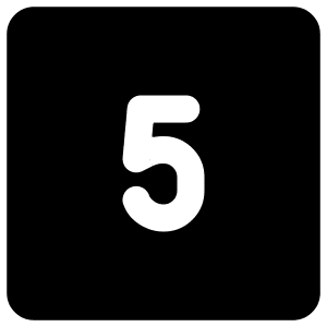 Number Five Square Icon from Ultimate Bold - Free Set