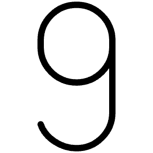 Number Nine Icon from Ultimate Light - Free Set