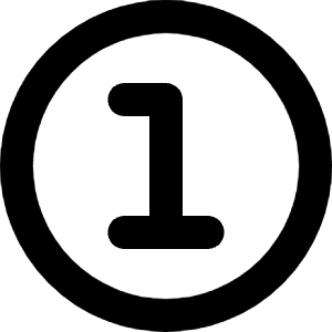 Number One Circle Icon from Micro Line - Free Set