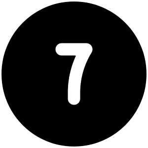 Number Seven Circle Icon from Ultimate Bold - Free Set