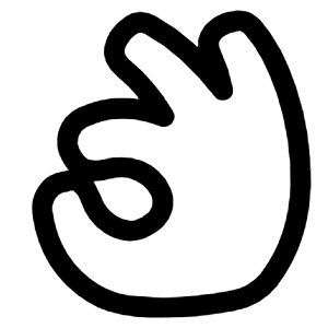 Ok Hand Icon from Plump Line - Free Set