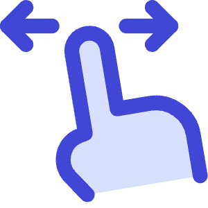 One Finger Drag Horizontal Icon from Core Duo - Free Set